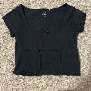 front bow corset black pacsun top